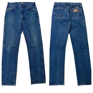 Vintage Wrangler Mens Distressed Orig Fit Jeans, High Waisted Copper Rivet